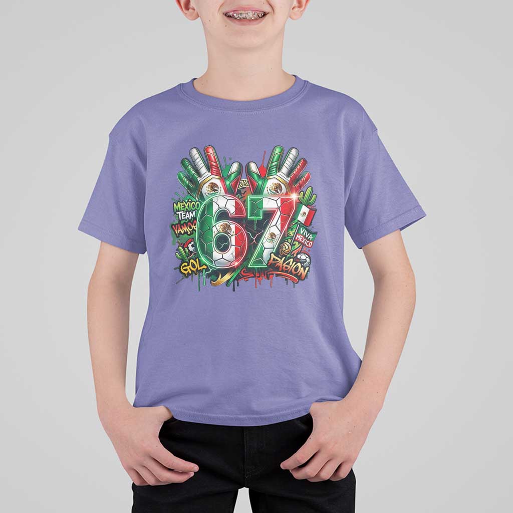 Funny Mexico Soccer T Shirt For Kid Six Seven Meme Trending Gift