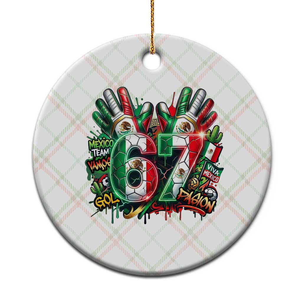Funny Mexico Soccer Ceramic Ornament Six Seven Meme Trending Gift