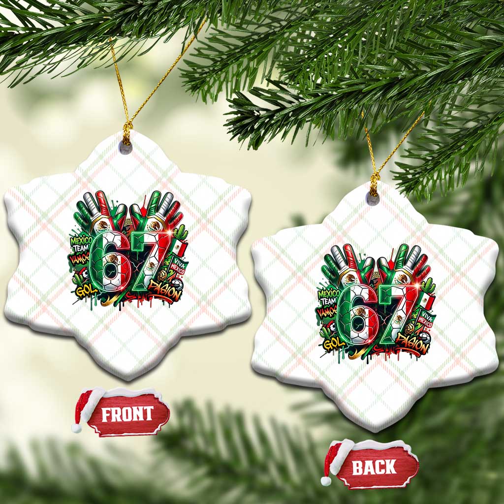 Funny Mexico Soccer Ceramic Ornament Six Seven Meme Trending Gift