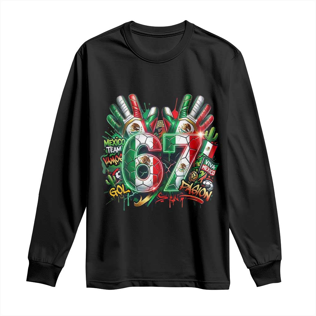Funny Mexico Soccer Long Sleeve Shirt Six Seven Meme Trending Gift