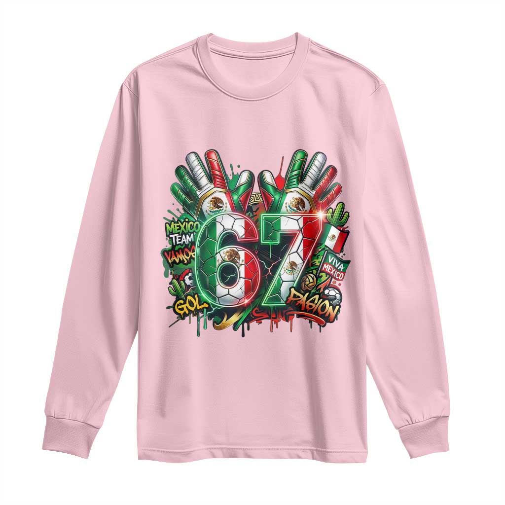 Funny Mexico Soccer Long Sleeve Shirt Six Seven Meme Trending Gift