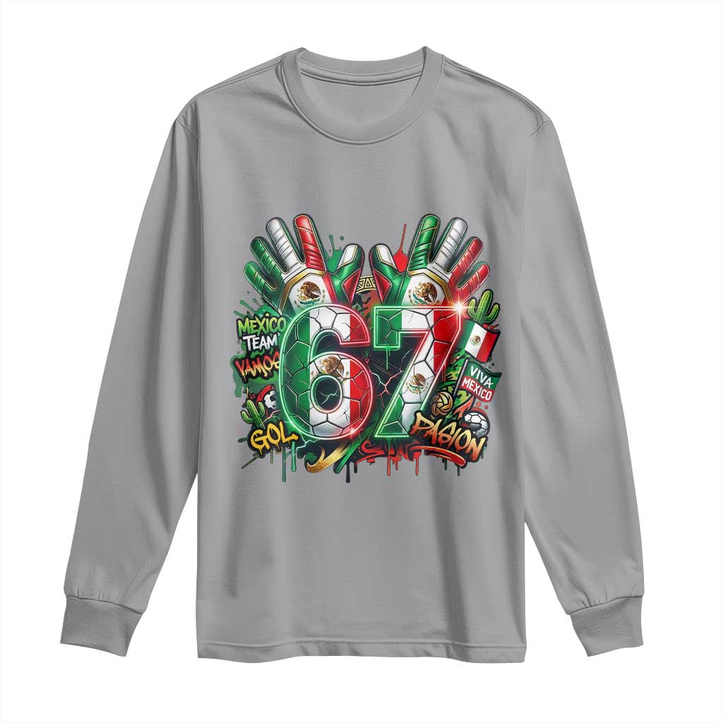 Funny Mexico Soccer Long Sleeve Shirt Six Seven Meme Trending Gift