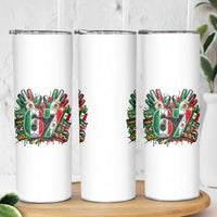 Funny Mexico Soccer Skinny Tumbler Six Seven Meme Trending Gift
