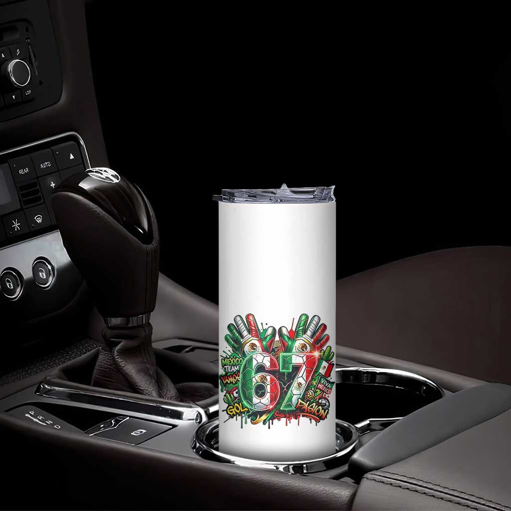 Funny Mexico Soccer Skinny Tumbler Six Seven Meme Trending Gift