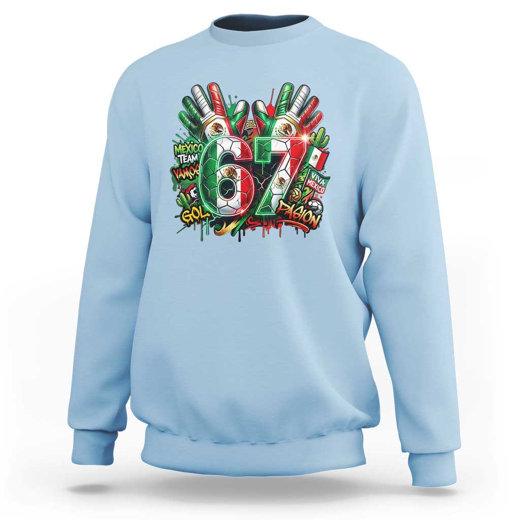 Funny Mexico Soccer Sweatshirt Six Seven Meme Trending Gift