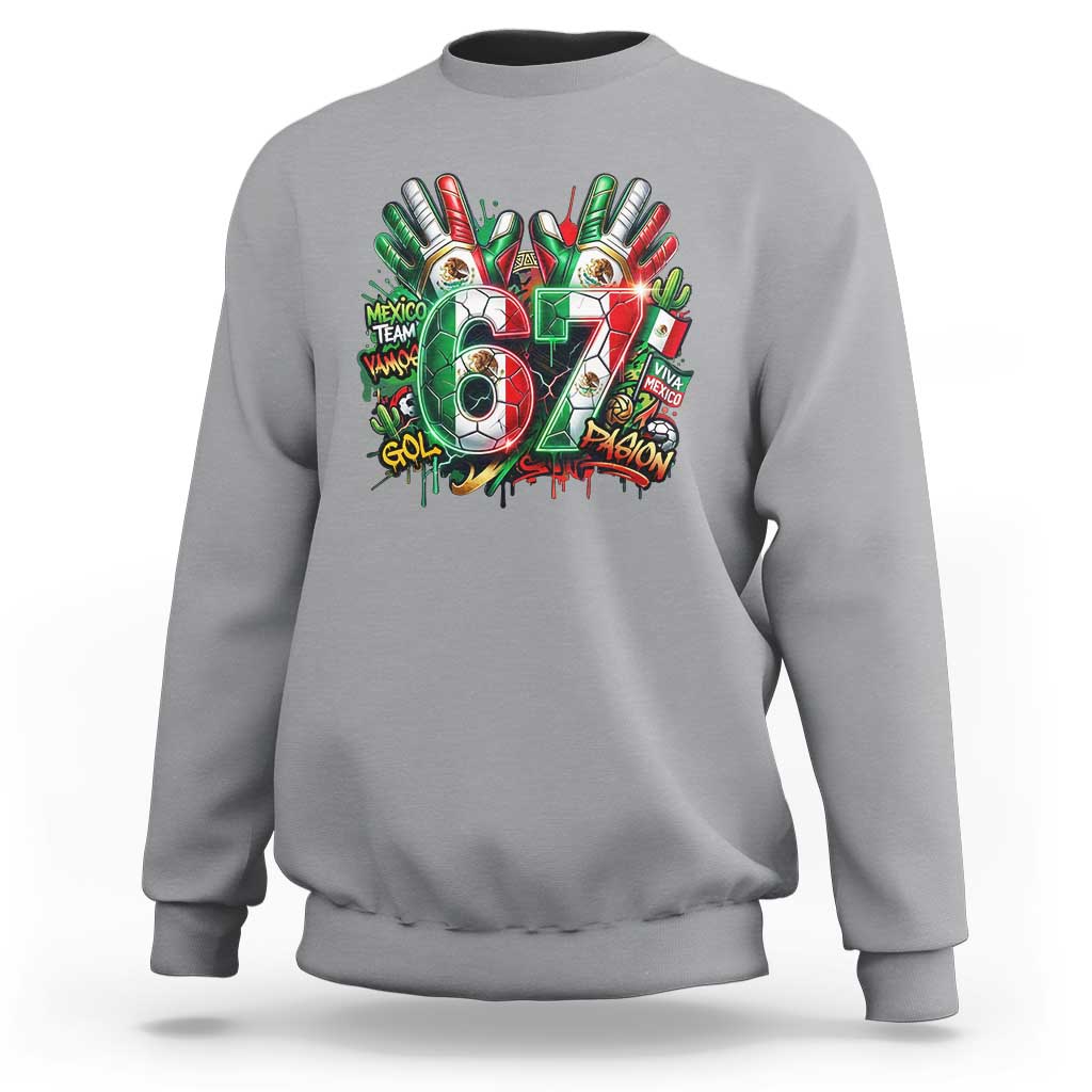 Funny Mexico Soccer Sweatshirt Six Seven Meme Trending Gift