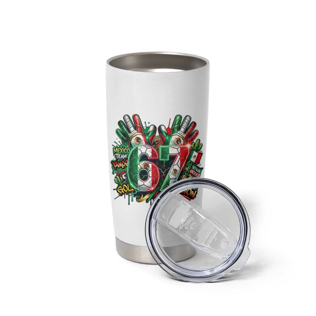 Funny Mexico Soccer Tumbler Cup Six Seven Meme Trending Gift
