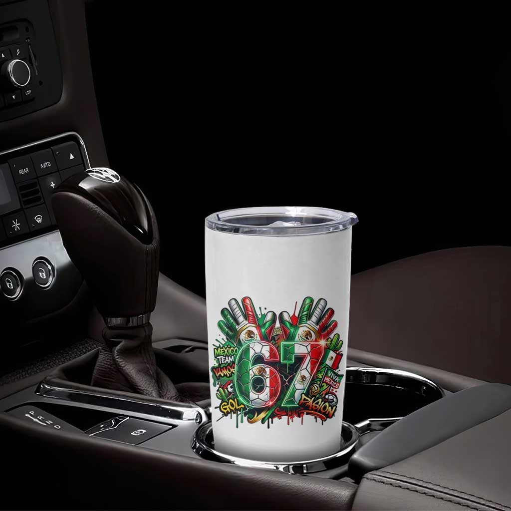Funny Mexico Soccer Tumbler Cup Six Seven Meme Trending Gift