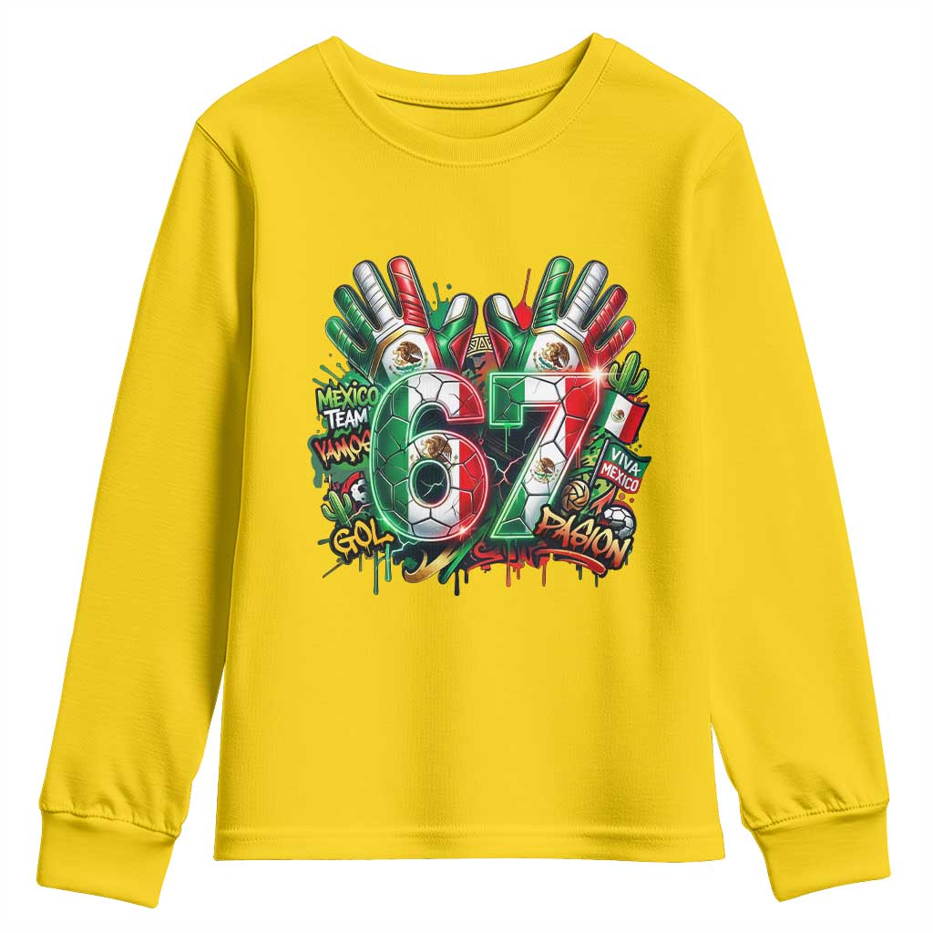 Funny Mexico Soccer Youth Sweatshirt Six Seven Meme Trending Gift