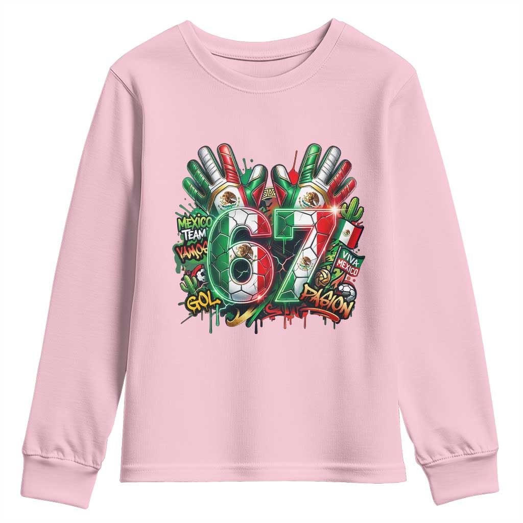 Funny Mexico Soccer Youth Sweatshirt Six Seven Meme Trending Gift