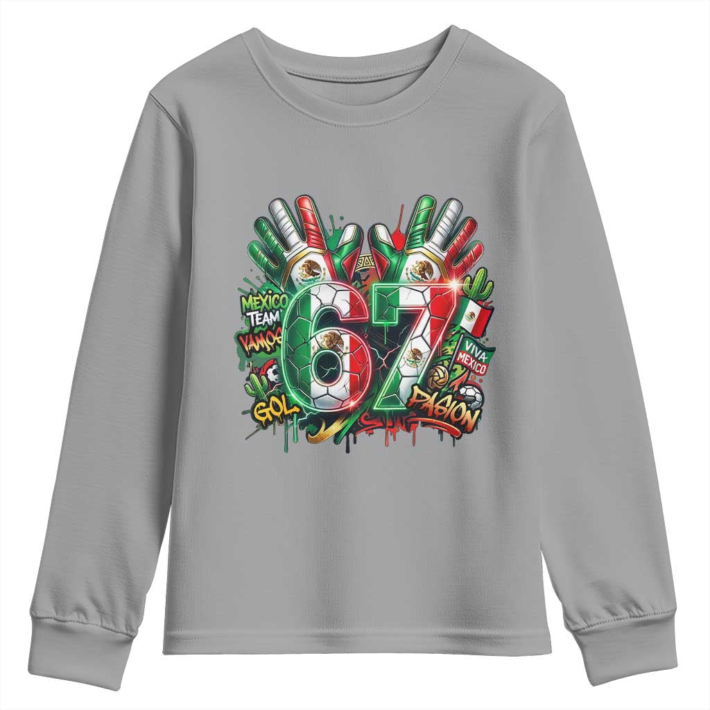 Funny Mexico Soccer Youth Sweatshirt Six Seven Meme Trending Gift