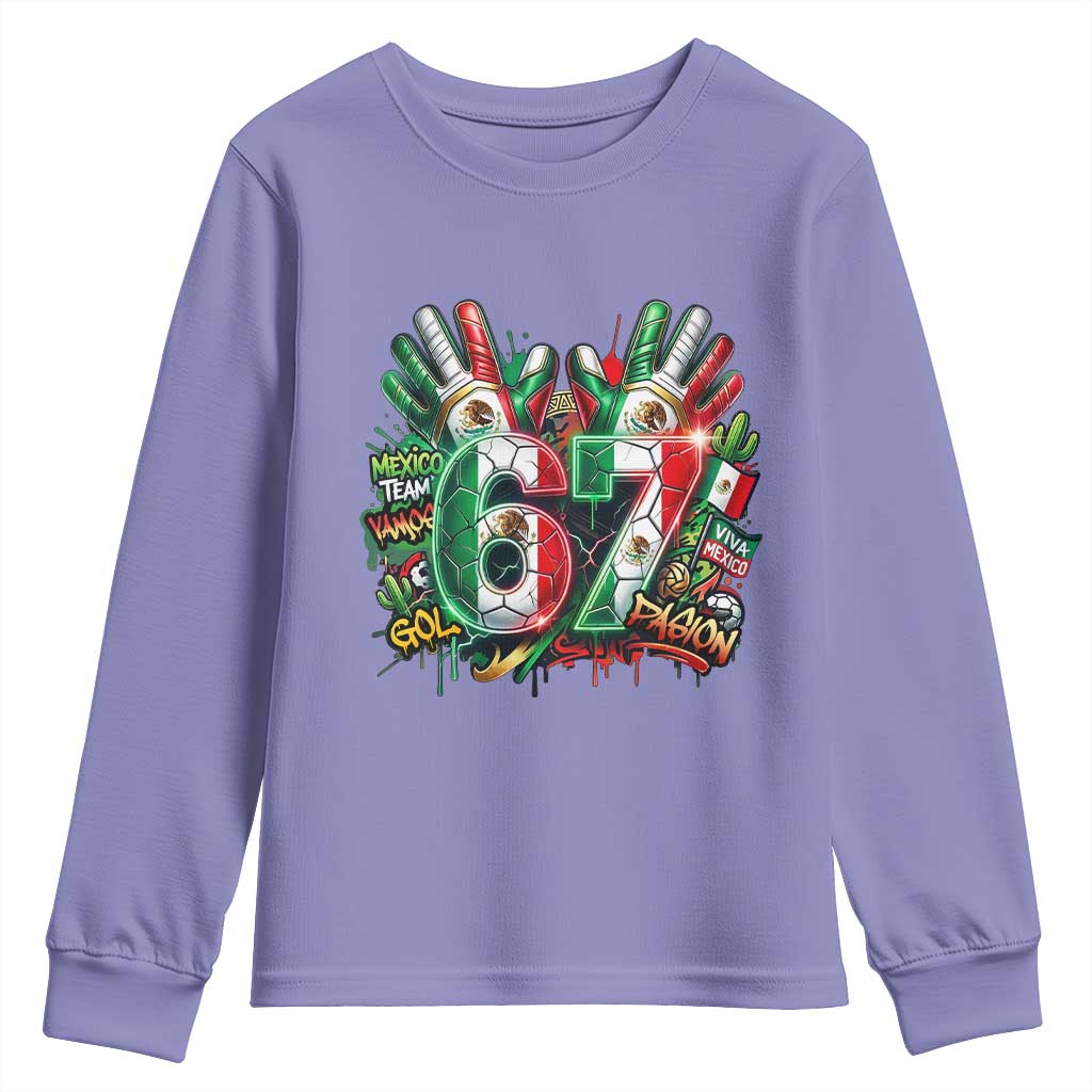Funny Mexico Soccer Youth Sweatshirt Six Seven Meme Trending Gift