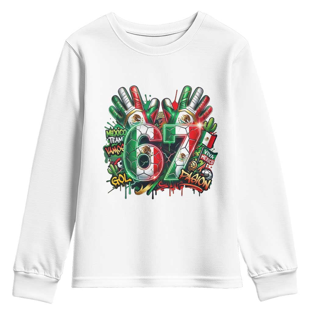 Funny Mexico Soccer Youth Sweatshirt Six Seven Meme Trending Gift