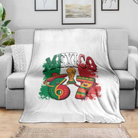 Mexico Soccer Fan Throw Blanket Funny 67 Viral Gen Alpha Slang Gift