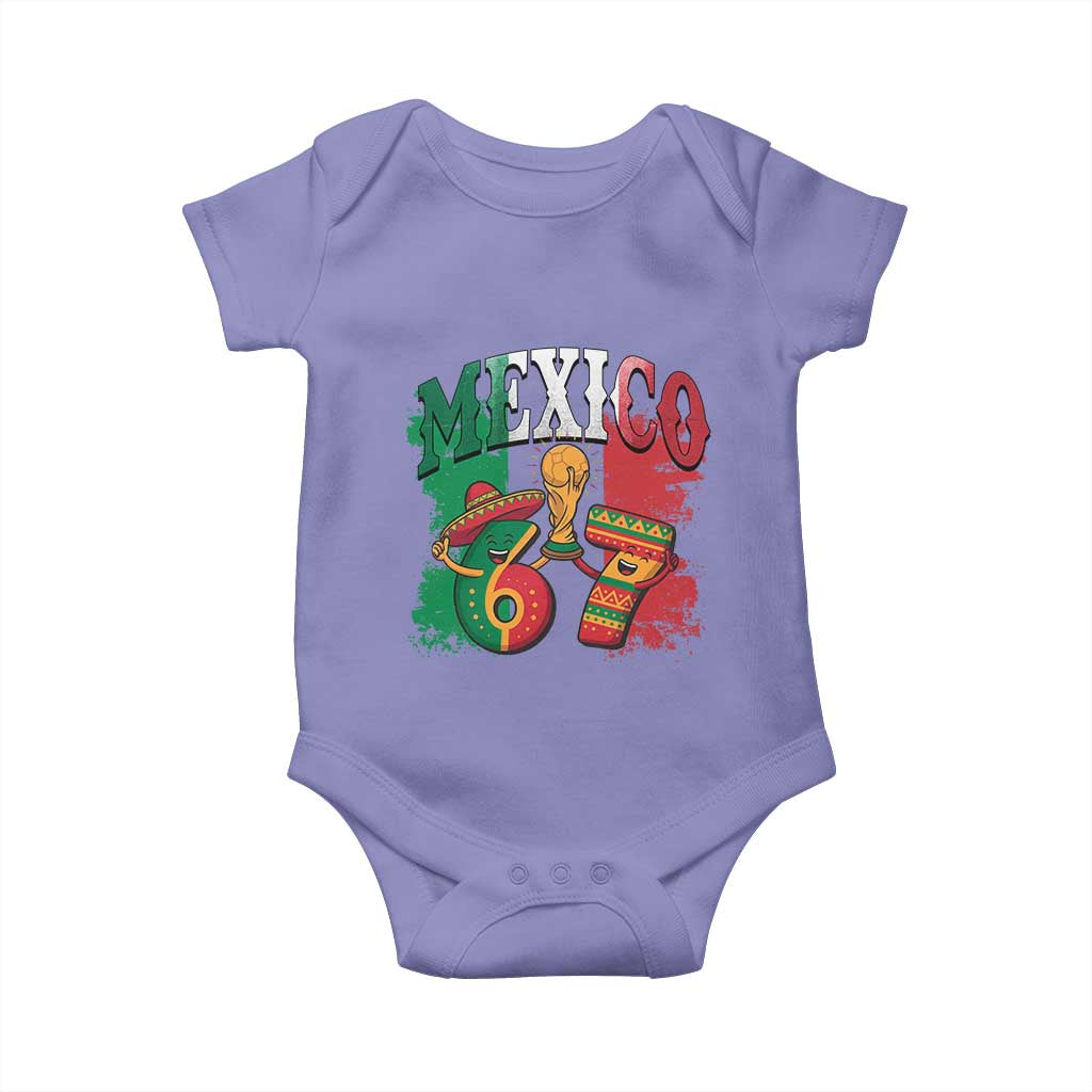 Mexico Soccer Fan Baby Onesie Funny 67 Viral Gen Alpha Slang Gift