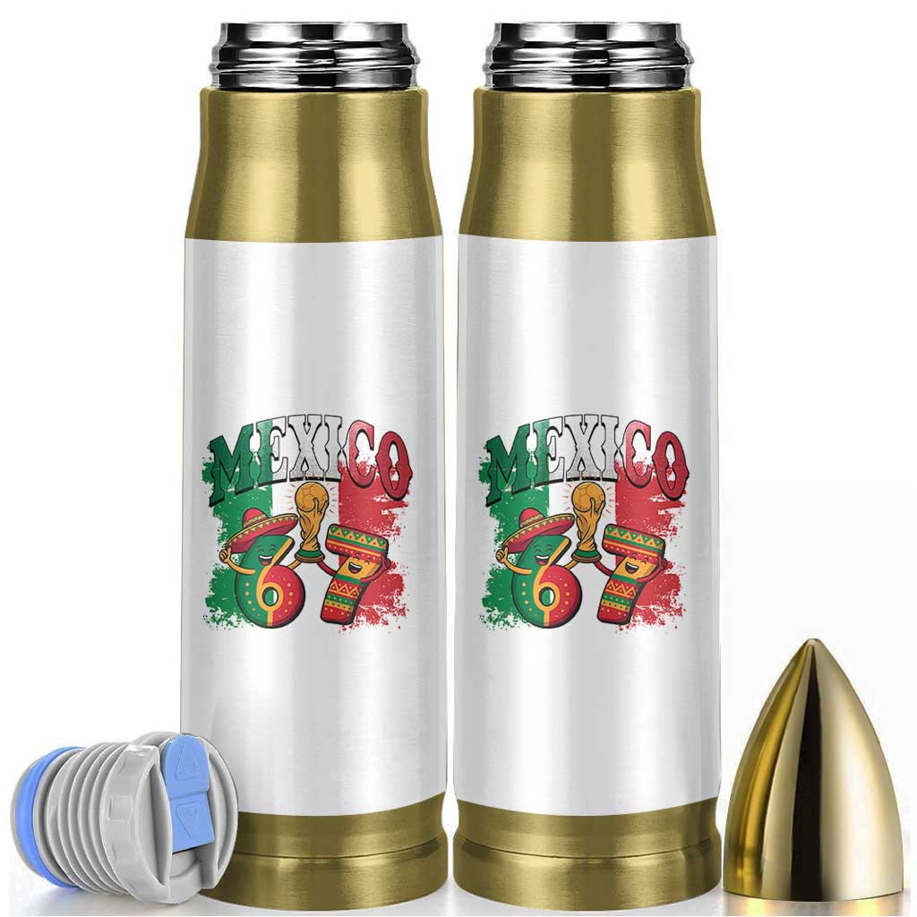 Mexico Soccer Fan Bullet Tumbler Funny 67 Viral Gen Alpha Slang Gift