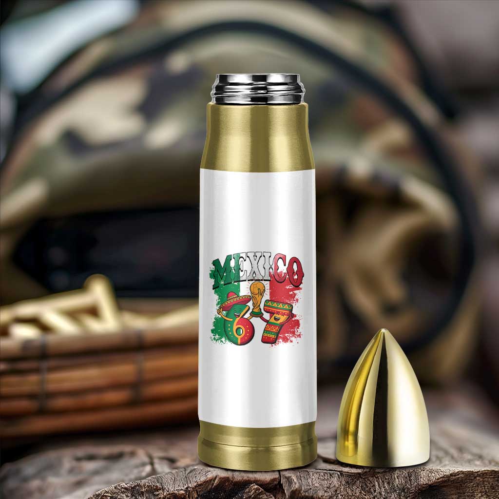 Mexico Soccer Fan Bullet Tumbler Funny 67 Viral Gen Alpha Slang Gift