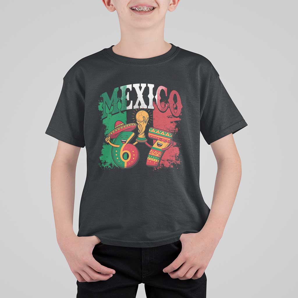 Mexico Soccer Fan T Shirt For Kid Funny 67 Viral Gen Alpha Slang Gift