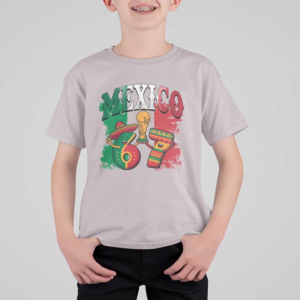 Mexico Soccer Fan T Shirt For Kid Funny 67 Viral Gen Alpha Slang Gift