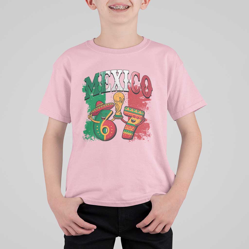 Mexico Soccer Fan T Shirt For Kid Funny 67 Viral Gen Alpha Slang Gift