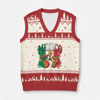 Mexico Soccer Fan V-Neck Knit Sweater Vest Funny 67 Viral Gen Alpha Slang Gift