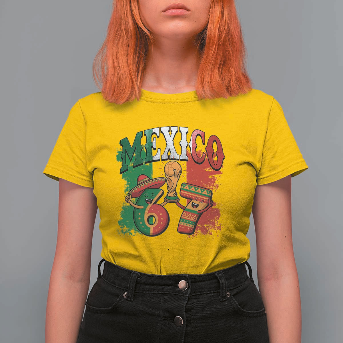 Mexico Soccer Fan T Shirt For Women Funny 67 Viral Gen Alpha Slang Gift