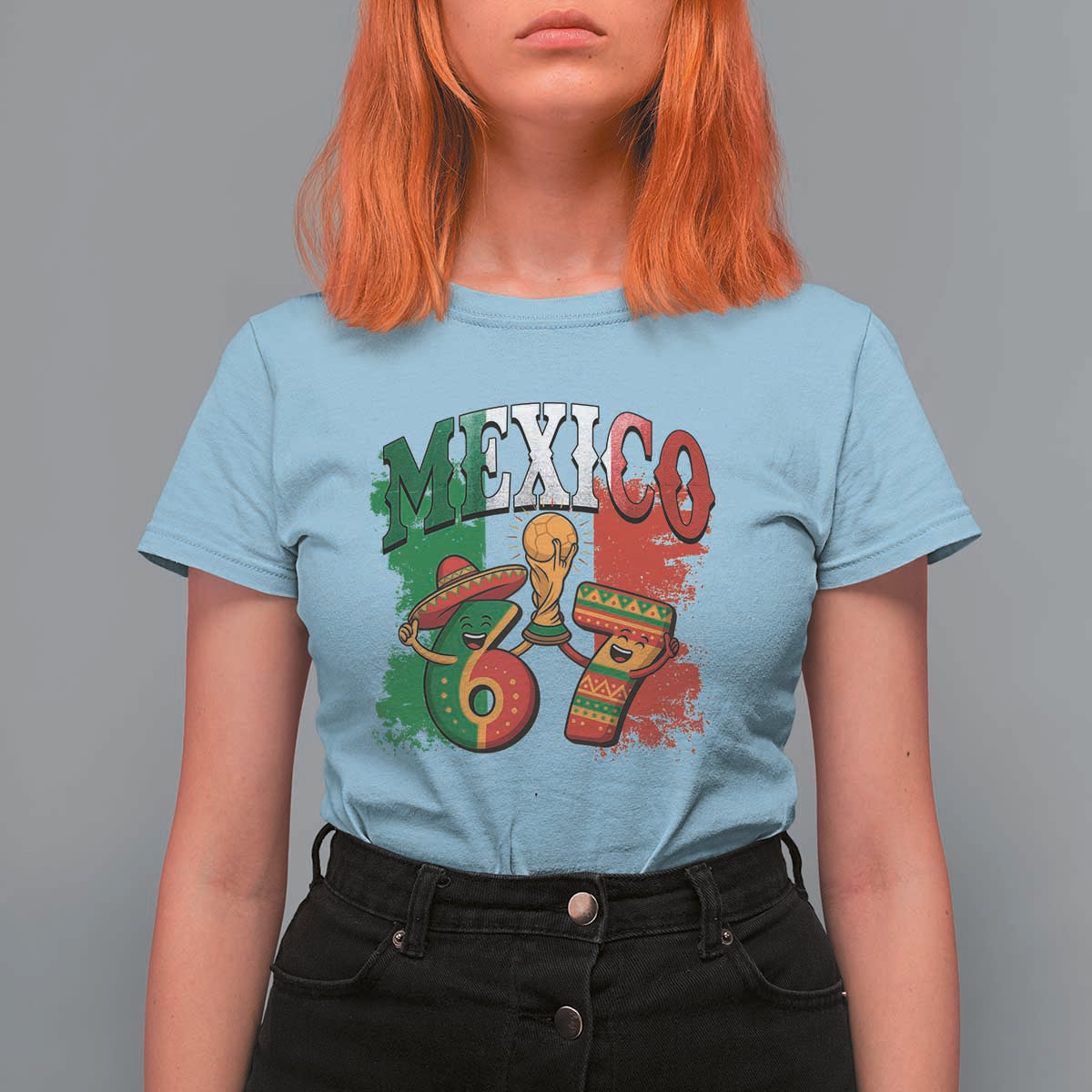 Mexico Soccer Fan T Shirt For Women Funny 67 Viral Gen Alpha Slang Gift