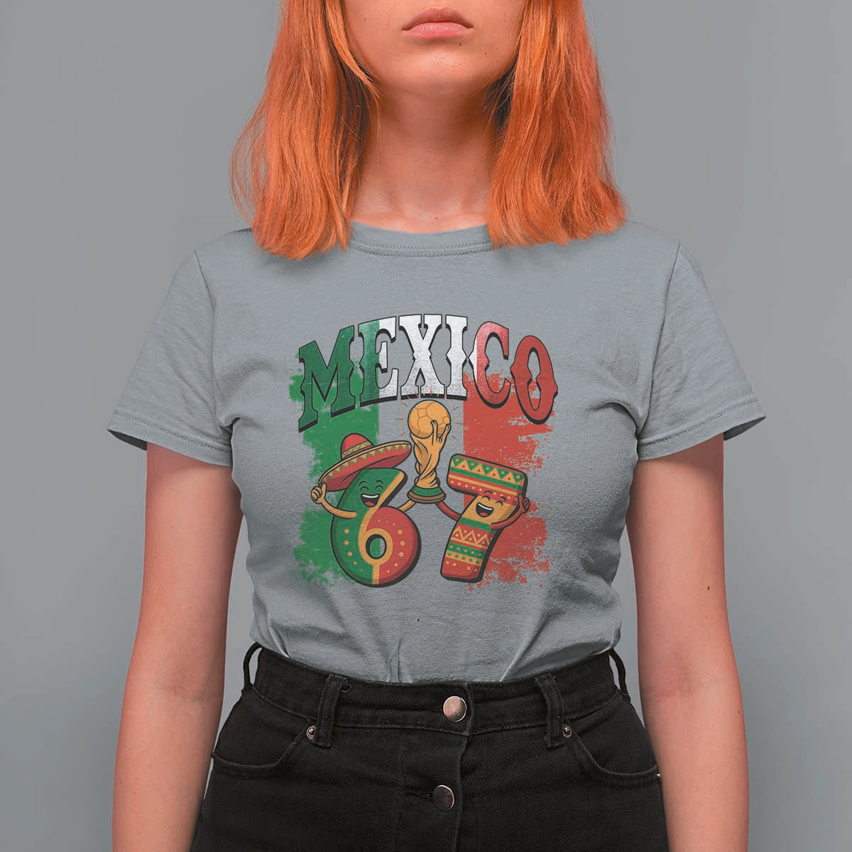 Mexico Soccer Fan T Shirt For Women Funny 67 Viral Gen Alpha Slang Gift
