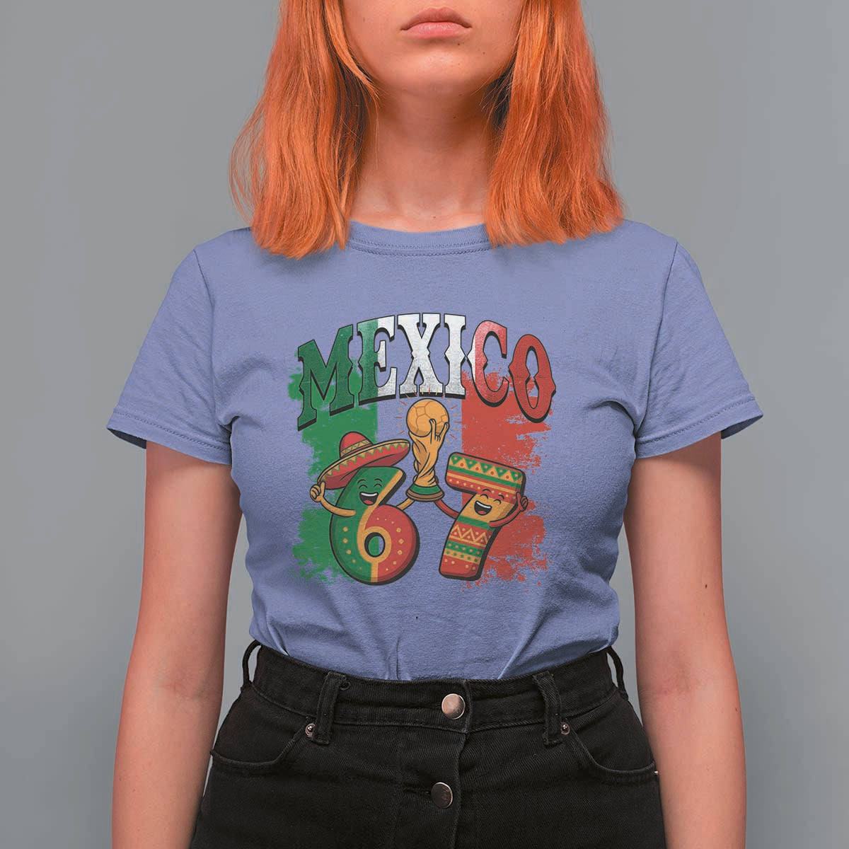 Mexico Soccer Fan T Shirt For Women Funny 67 Viral Gen Alpha Slang Gift