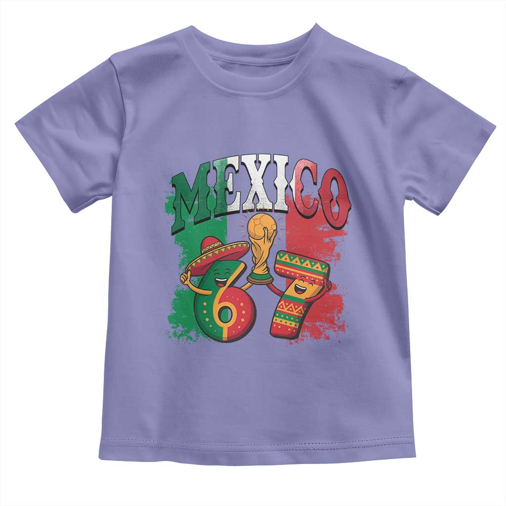 Mexico Soccer Fan Toddler T Shirt Funny 67 Viral Gen Alpha Slang Gift