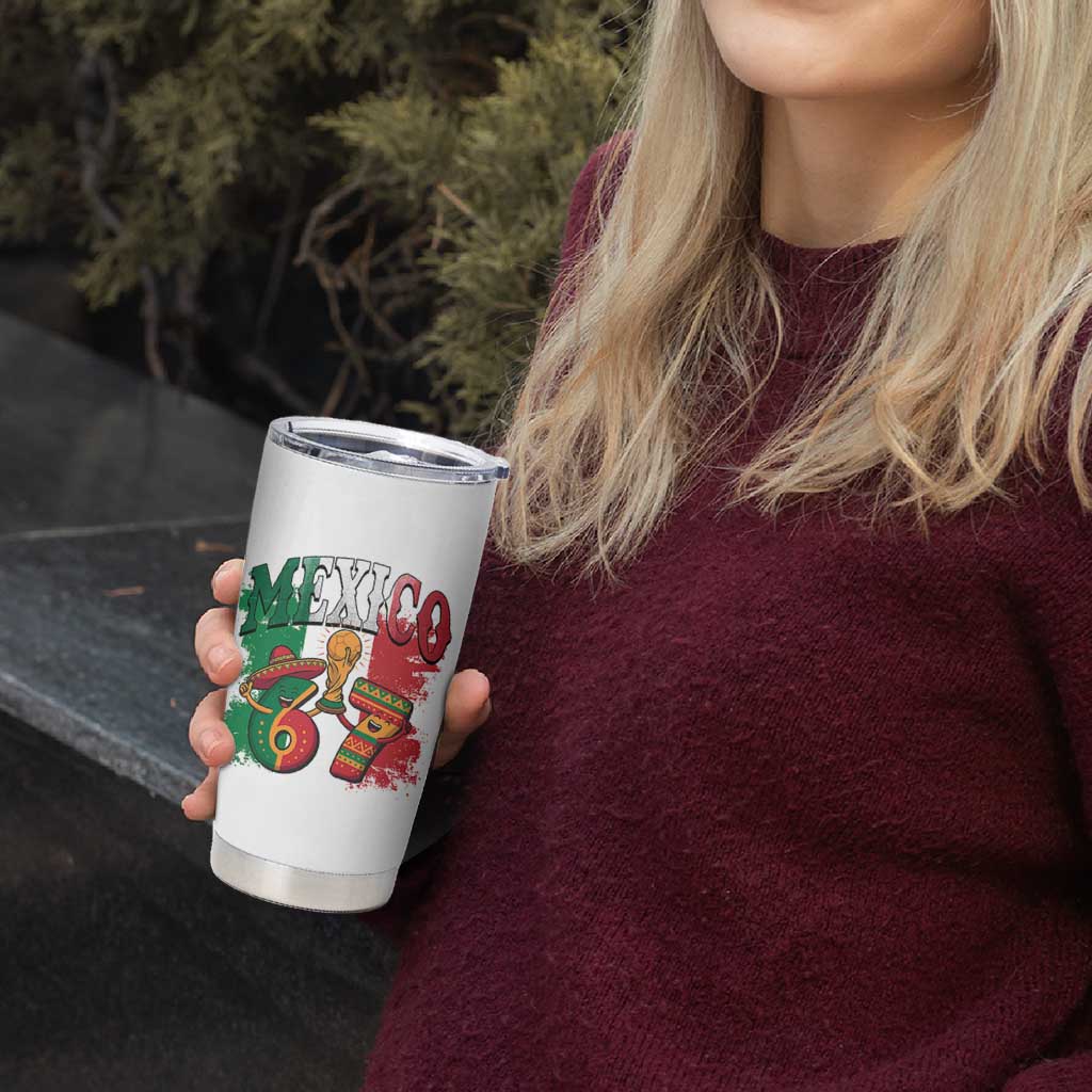 Mexico Soccer Fan Tumbler Cup Funny 67 Viral Gen Alpha Slang Gift