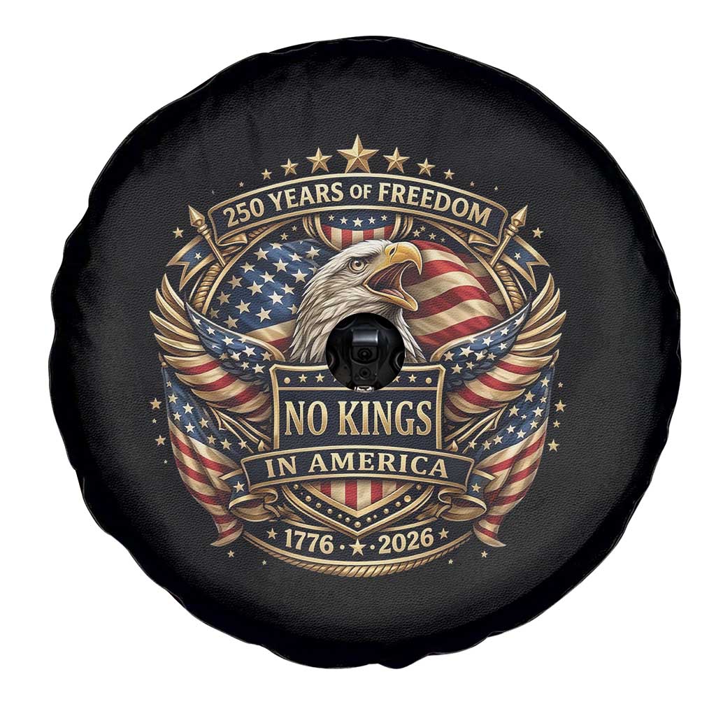 Vintage American Flag Eagle 250th Anniversary Spare Tire Cover No Kings In America