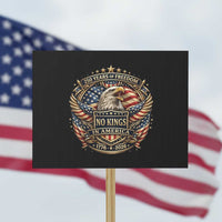 Vintage American Flag Eagle 250th Anniversary Protest Sign No Kings In America