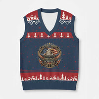 Vintage American Flag Eagle 250th Anniversary V-Neck Knit Sweater Vest No Kings In America