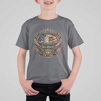 Vintage American Flag Eagle 250th Anniversary T Shirt For Kid No Kings In America