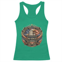 Vintage American Flag Eagle 250th Anniversary Racerback Tank Top No Kings In America