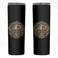Vintage American Flag Eagle 250th Anniversary Skinny Tumbler No Kings In America