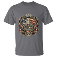 Vintage American Flag Eagle 250th Anniversary T Shirt No Kings In America