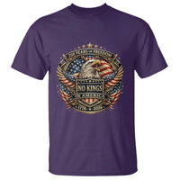 Vintage American Flag Eagle 250th Anniversary T Shirt No Kings In America