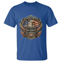 Vintage American Flag Eagle 250th Anniversary T Shirt No Kings In America