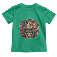 Vintage American Flag Eagle 250th Anniversary Toddler T Shirt No Kings In America