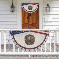 Vintage American Flag Eagle 250th Anniversary Patriotic Fan Flag No Kings In America