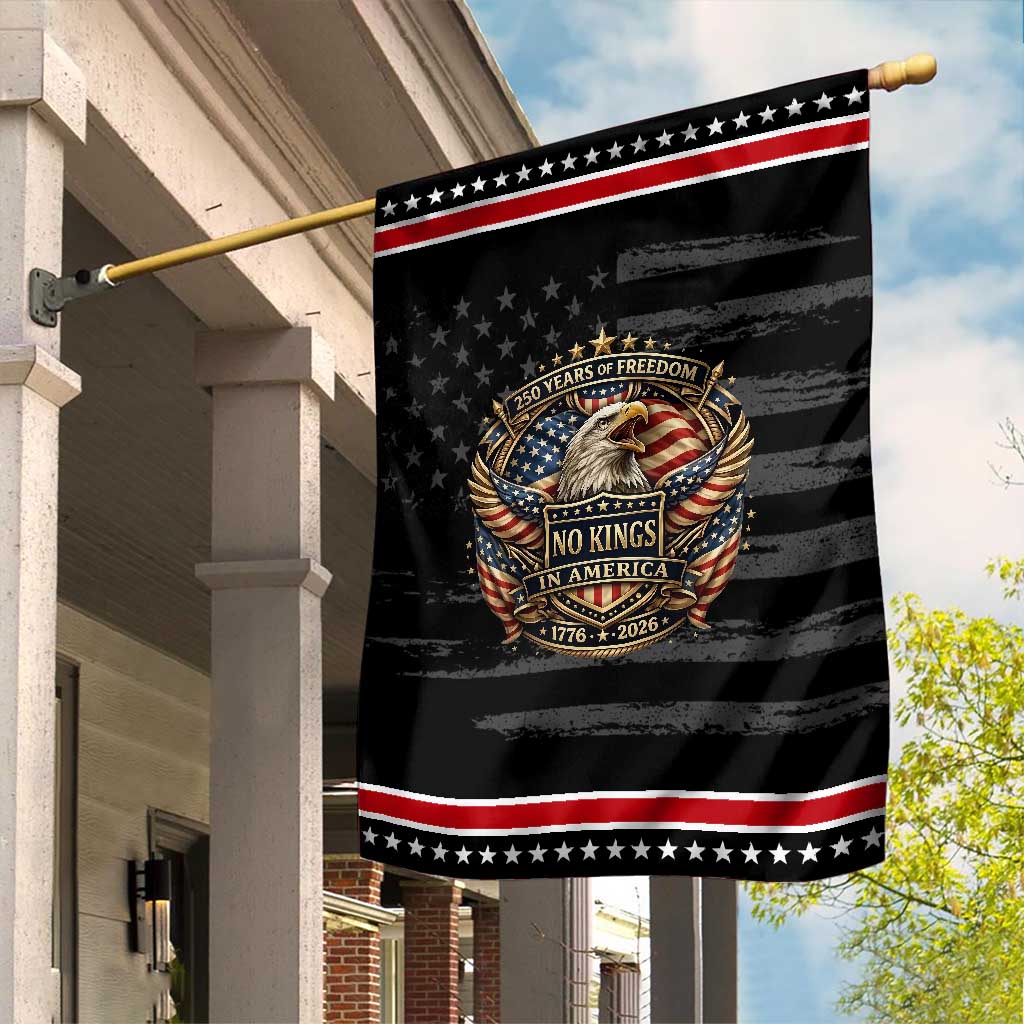 Vintage American Flag Eagle 250th Anniversary Garden Flag No Kings In America