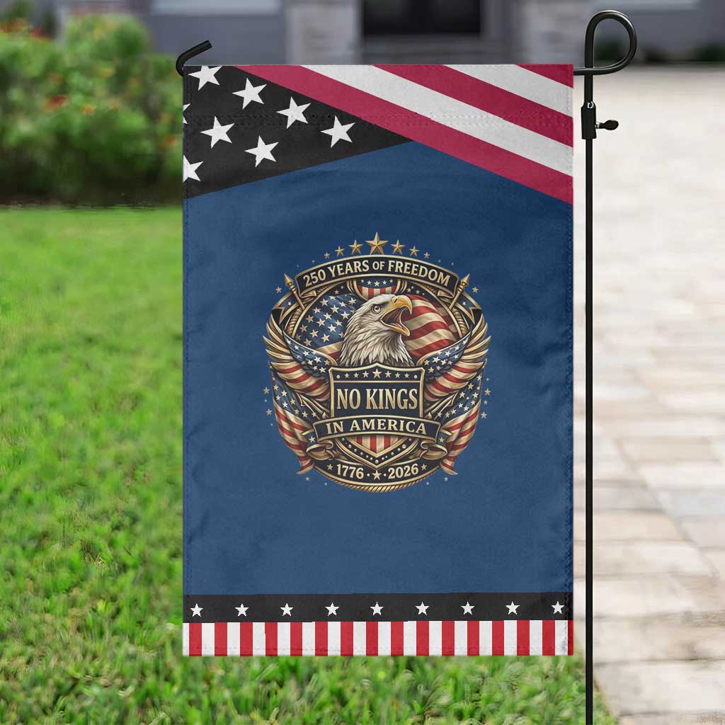 Vintage American Flag Eagle 250th Anniversary Garden Flag No Kings In America