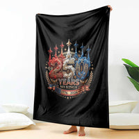 250 Years No Kings Throw Blanket Patriotic Independence Anniversary