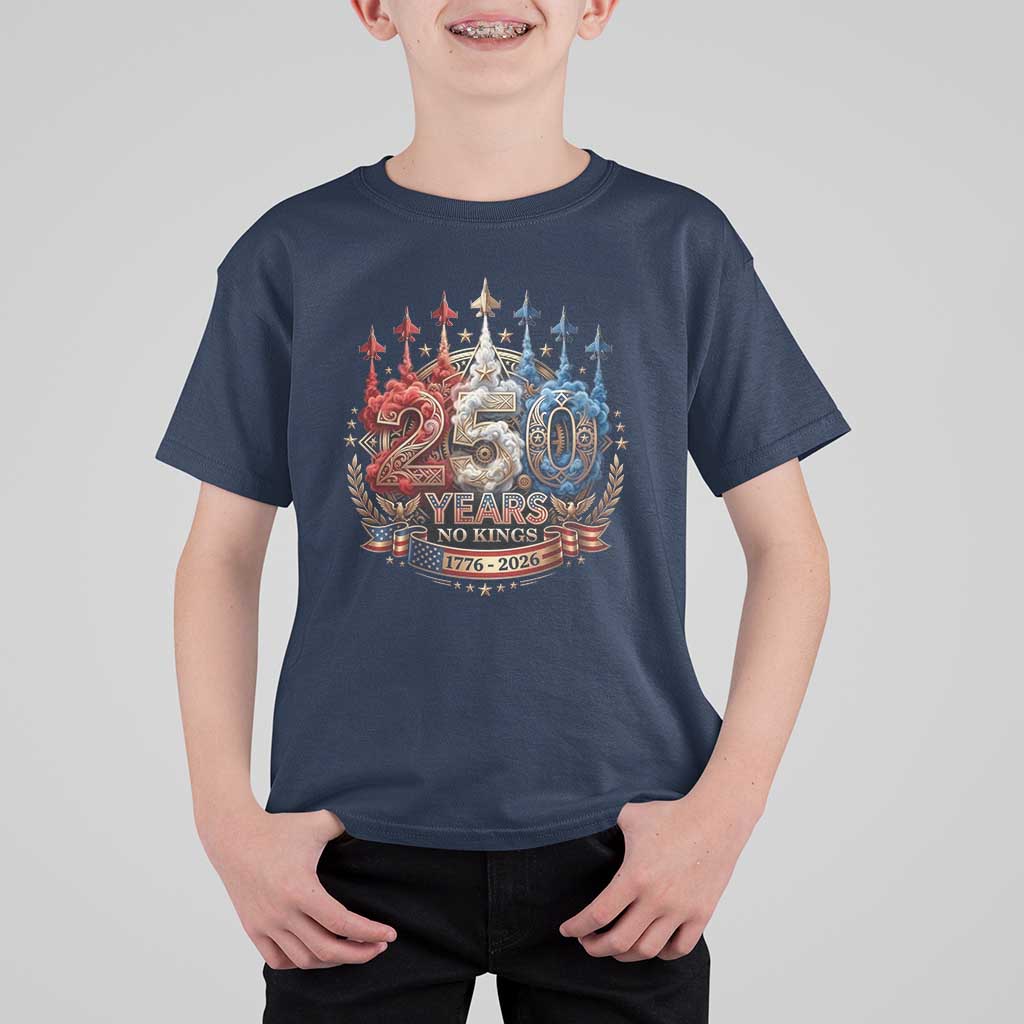 250 Years No Kings T Shirt For Kid Patriotic Independence Anniversary