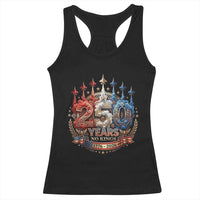 250 Years No Kings Racerback Tank Top Patriotic Independence Anniversary