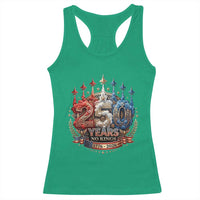 250 Years No Kings Racerback Tank Top Patriotic Independence Anniversary