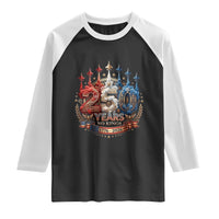 250 Years No Kings Raglan Shirt Patriotic Independence Anniversary