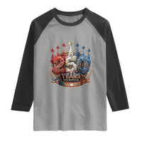 250 Years No Kings Raglan Shirt Patriotic Independence Anniversary